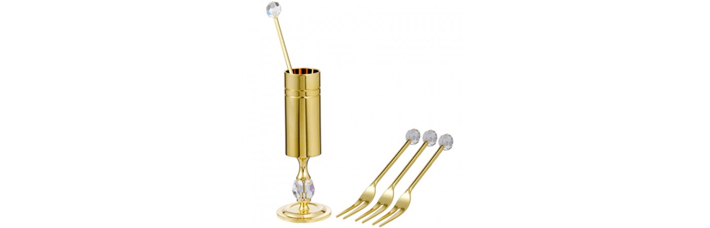 24K GOLD PLATED HOLDER WITH FORK